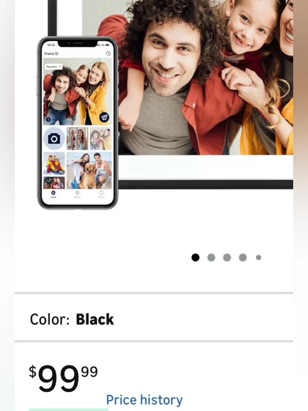 Digital Photo Frame with Black Frame - Smart WiFi Display